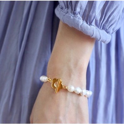Parel Grace Armband- Parel armband met bloemsluiting
