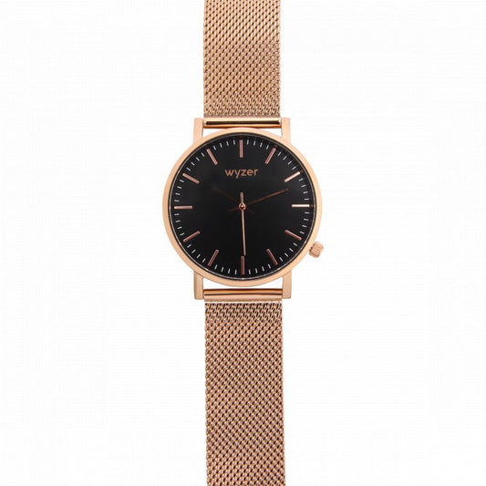 Black Rosé - Stijlvol en Elegant Horloge met een Zwarte Wijzerplaat