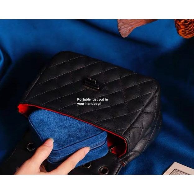 Treasure Touch – Luxe Reissieradendoosje met 18K Gouden Ritssluiting