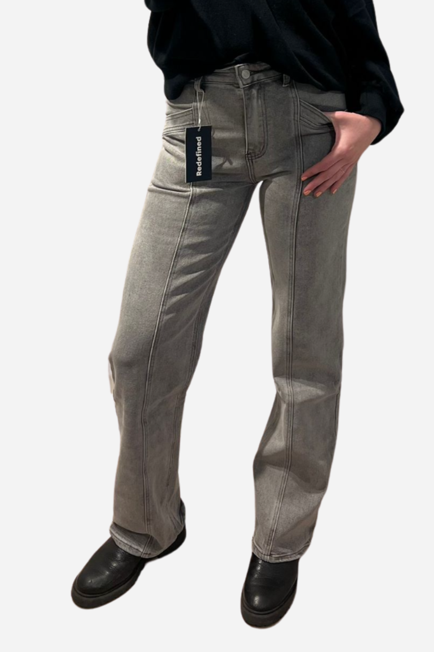 Straight leg jeans grey