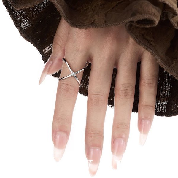 Star Trace – Dubbelzijdige Verstelbare Ring met Zirkonia