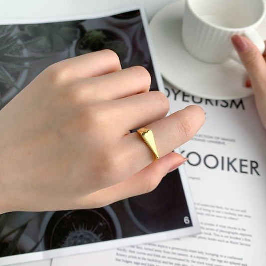 Love ring – Verstelbare Minimalistische Ring met Hartvorm