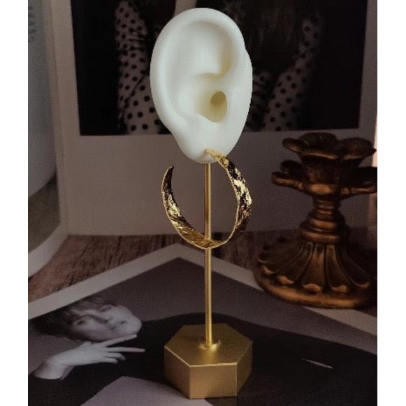 Golden Era Hoops – Grote Vintage Hoepel Oorbellen met Handgemaakte Textuur