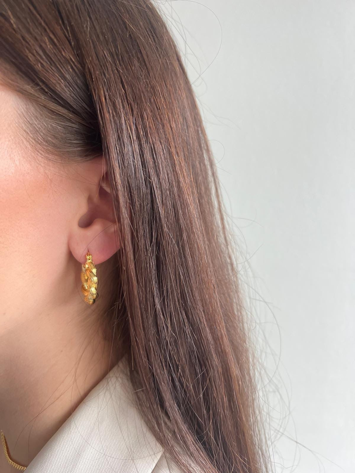 Oorbellen Noor - Elegante Vintage Oorbellen met Gevlochten Patroon