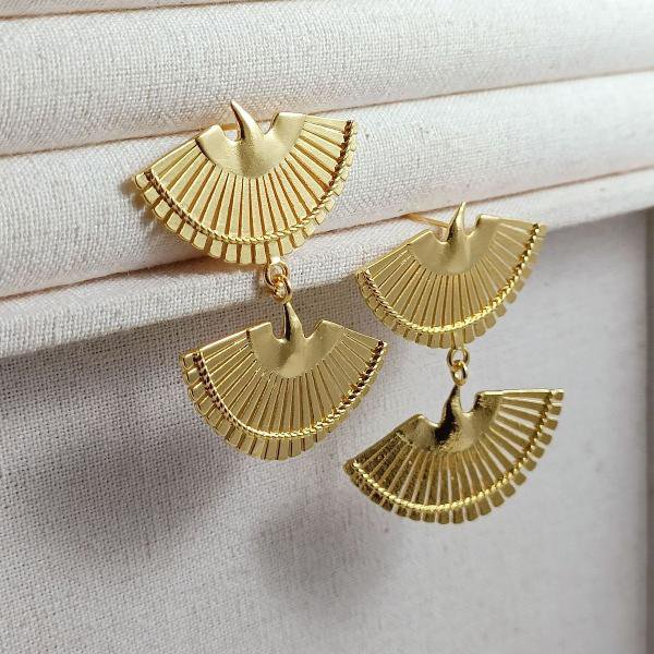 Swallow Grace – Symbolische Zwaluw Oorbellen met 18K Goudafwerking