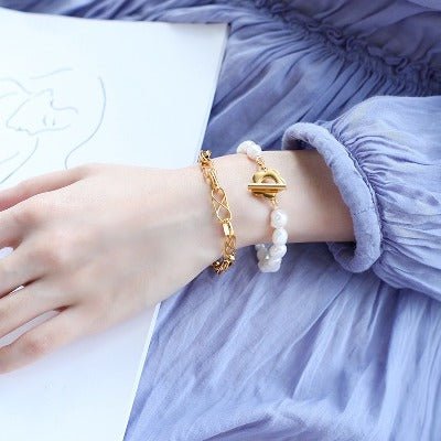 Parel Grace Armband- Parel armband met bloemsluiting