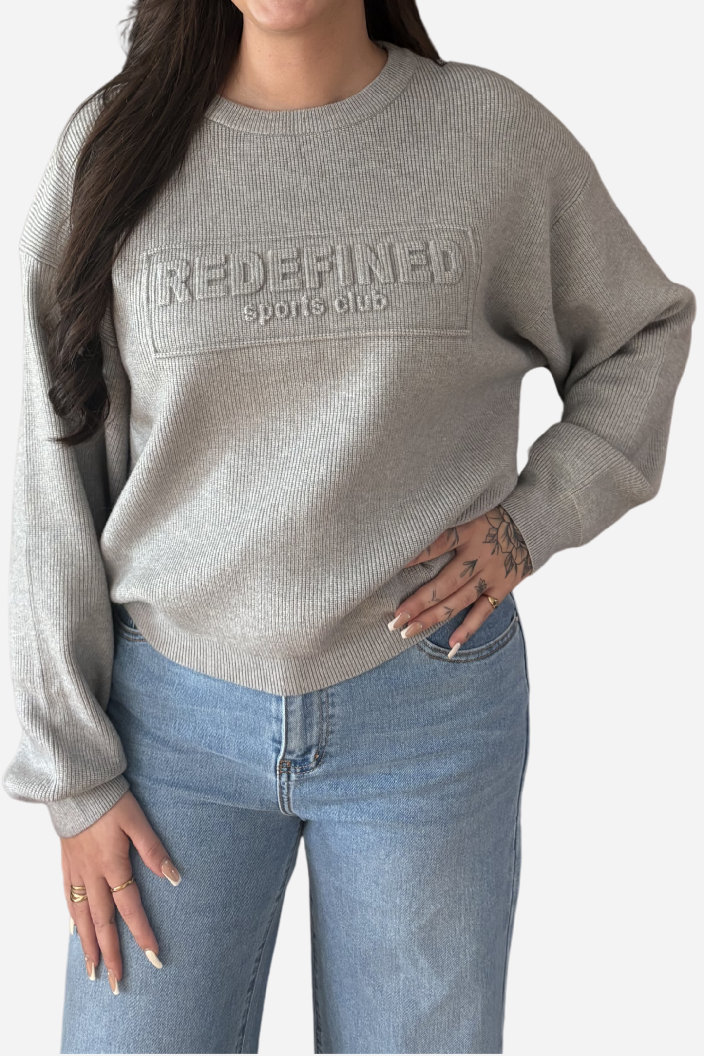 Ribbed sweater grey