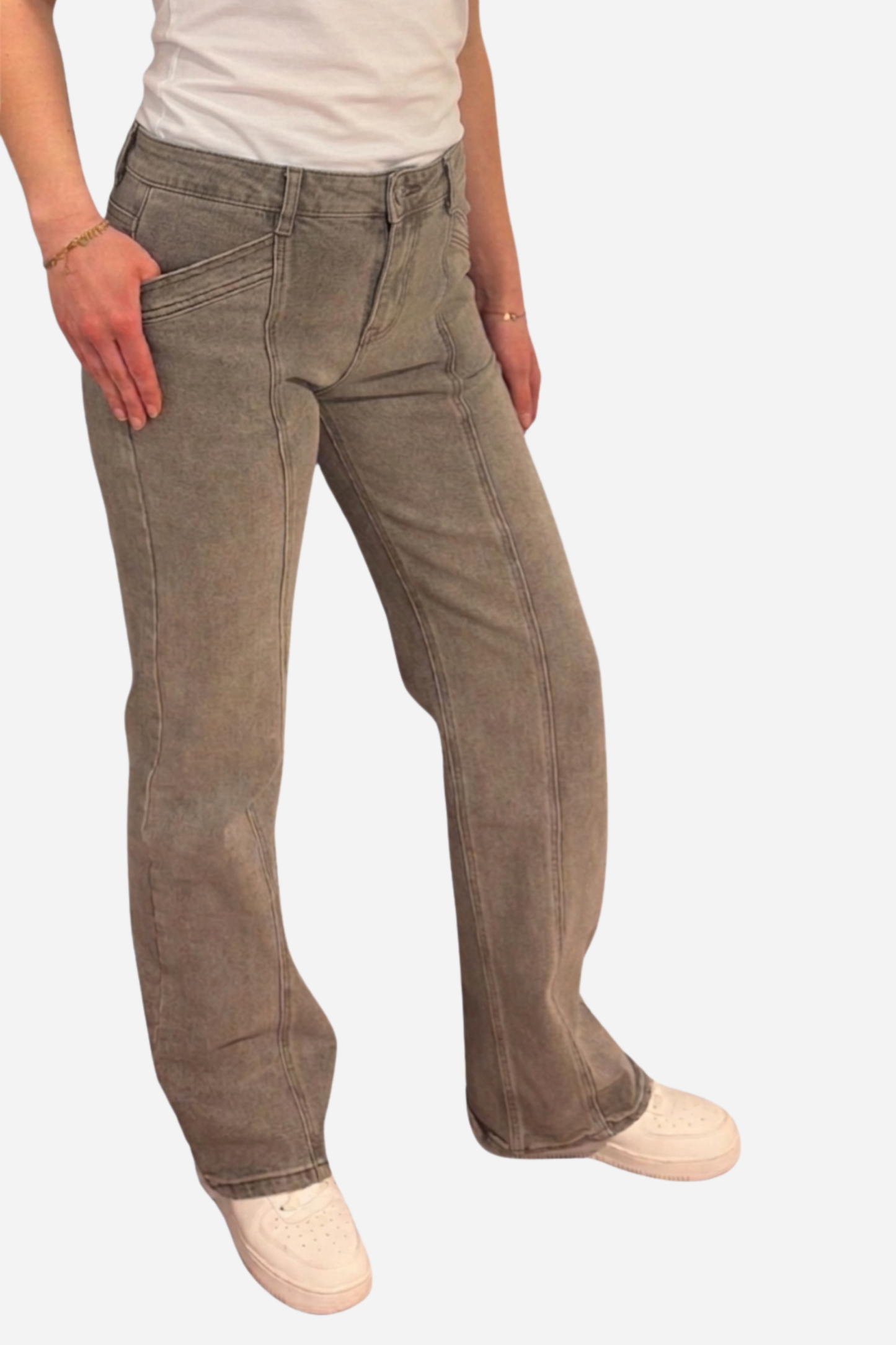 Straight leg jeans grey