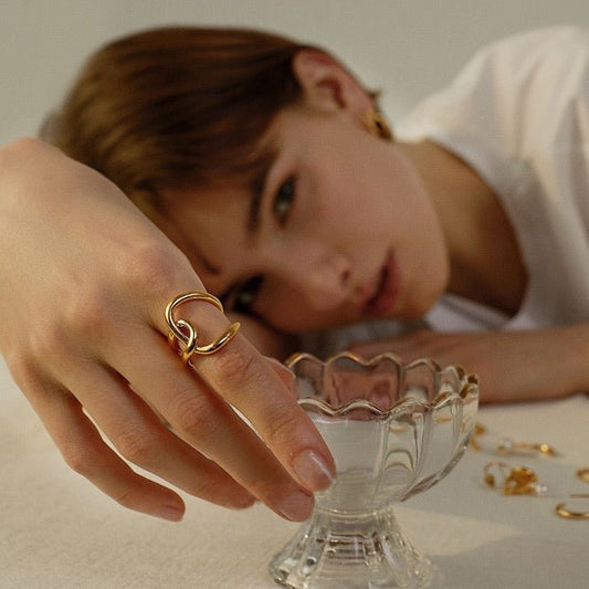 Ring Nova – Verstelbare Unisex Ring met Geometrisch Design