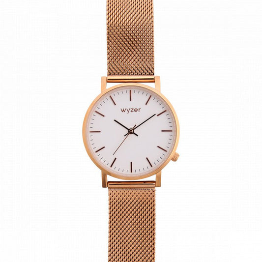 White Rosé - Stijlvol en Elegant Horloge met een Witte Wijzerplaat