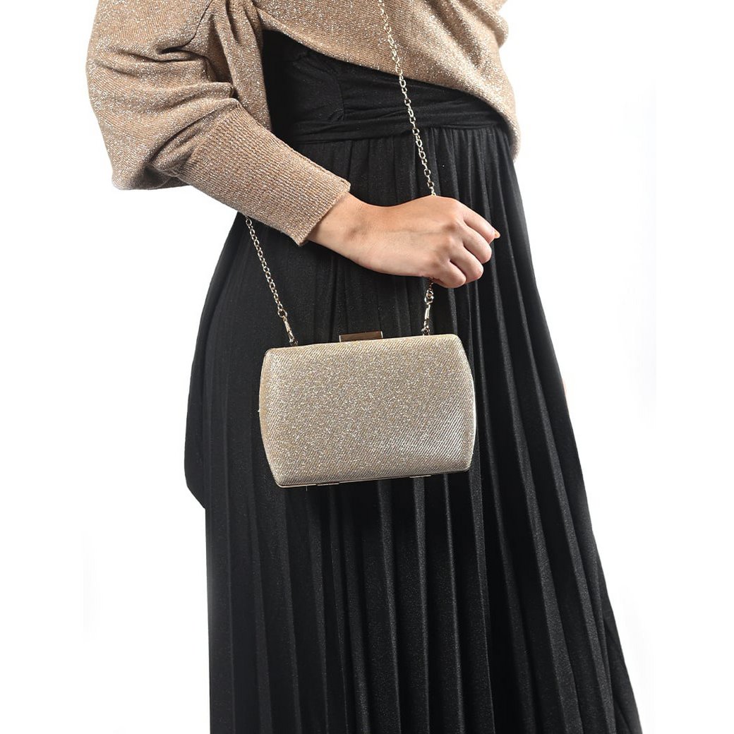 Avondtasje – Elegant Kunstleren Accessoire met Gouden Details