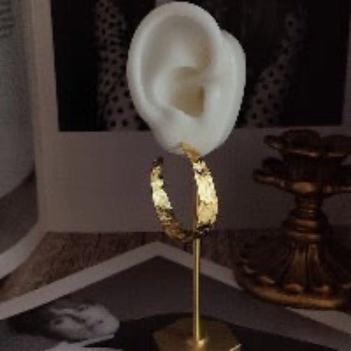 Golden Era Hoops – Grote Vintage Hoepel Oorbellen met Handgemaakte Textuur